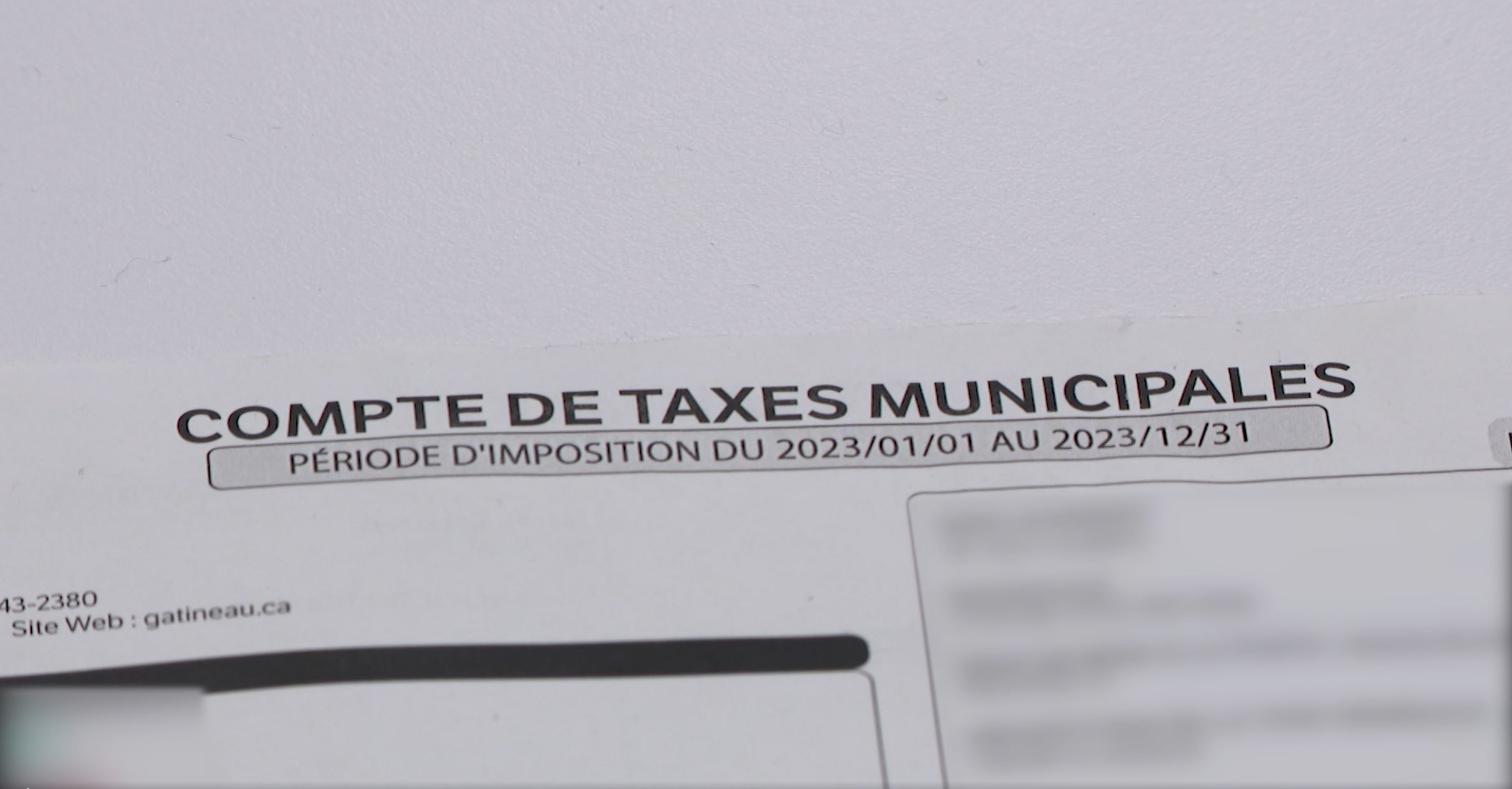 Deuxième versement de taxes à Gatineau TVA Gatineau