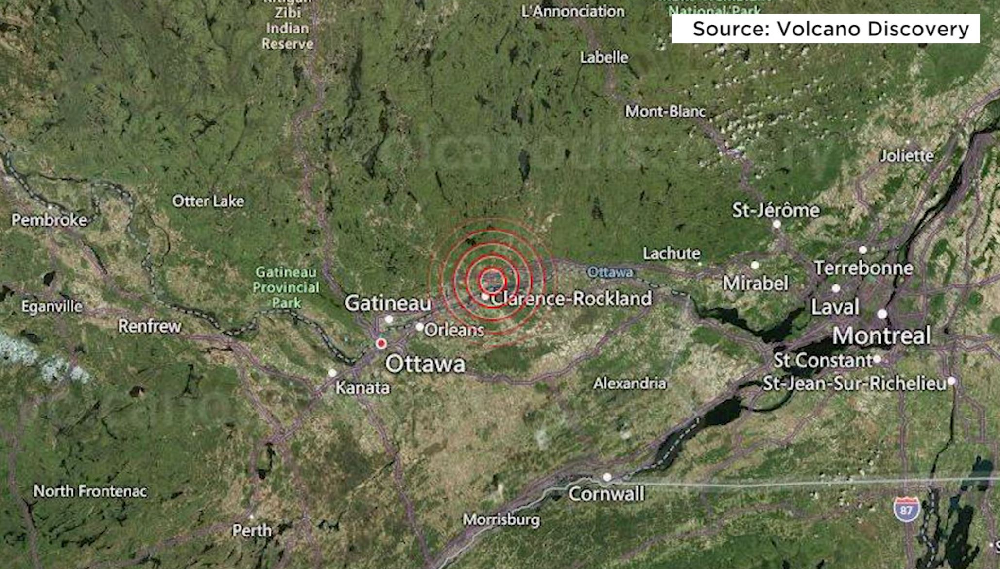 Un tremblement de terre ressenti à Thurso TVA Gatineau